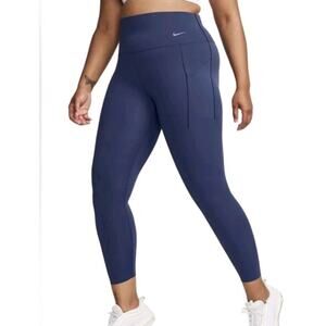 Nike Universa Dri-Fit Women's High-Waisted 7/8 Leggings Blue Size Large
